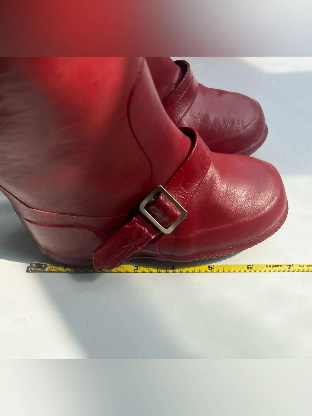Vintage 1950s-60s Converse children's red rubber rain boot size 7 made in USA